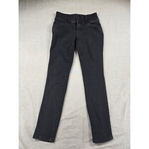 Bamboo Jeans Womens Size 7 Faded Black High Rise Triple Button Skinny Jeans